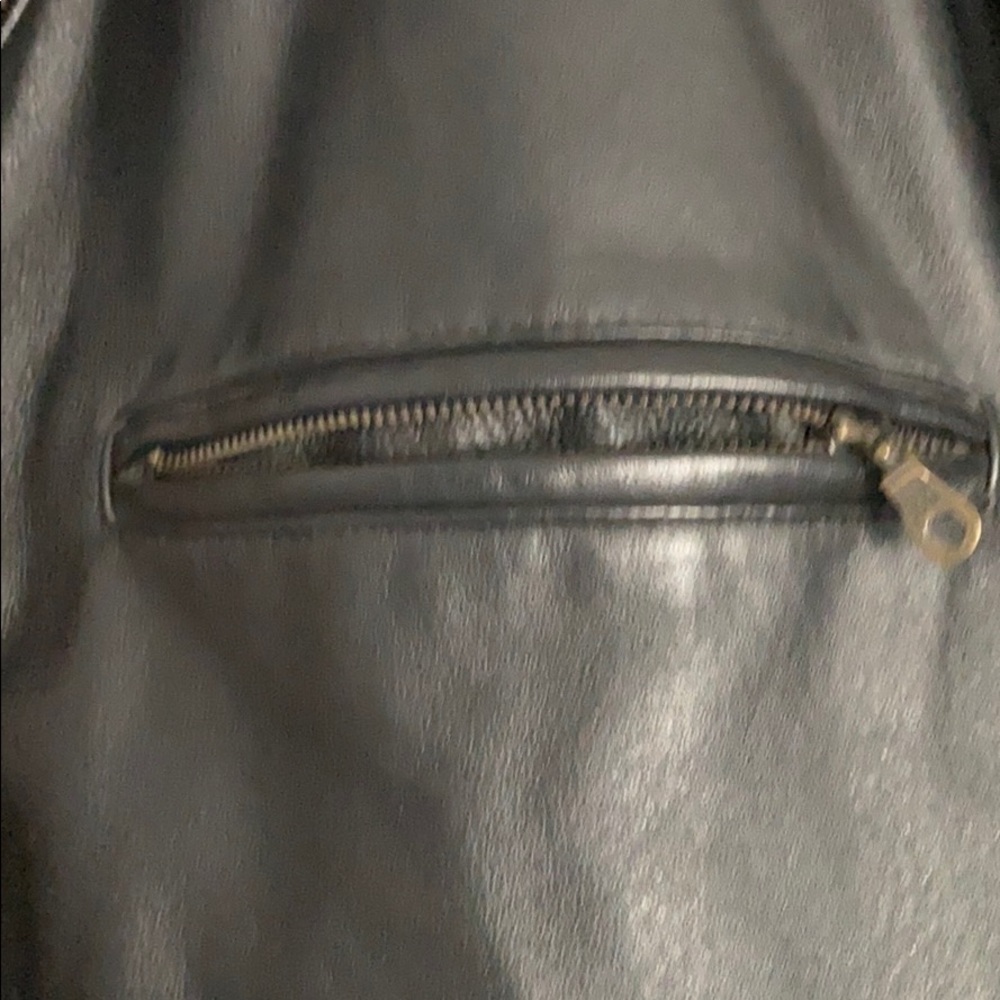 Leather men’s jacket zipper up - Picture 6 of 10